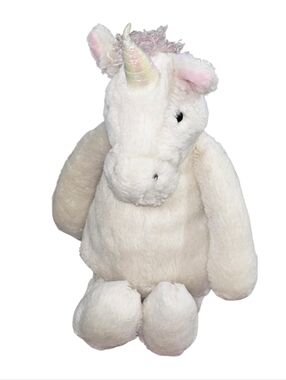 Jellycat Bashful Unicorn Plush White with Pink